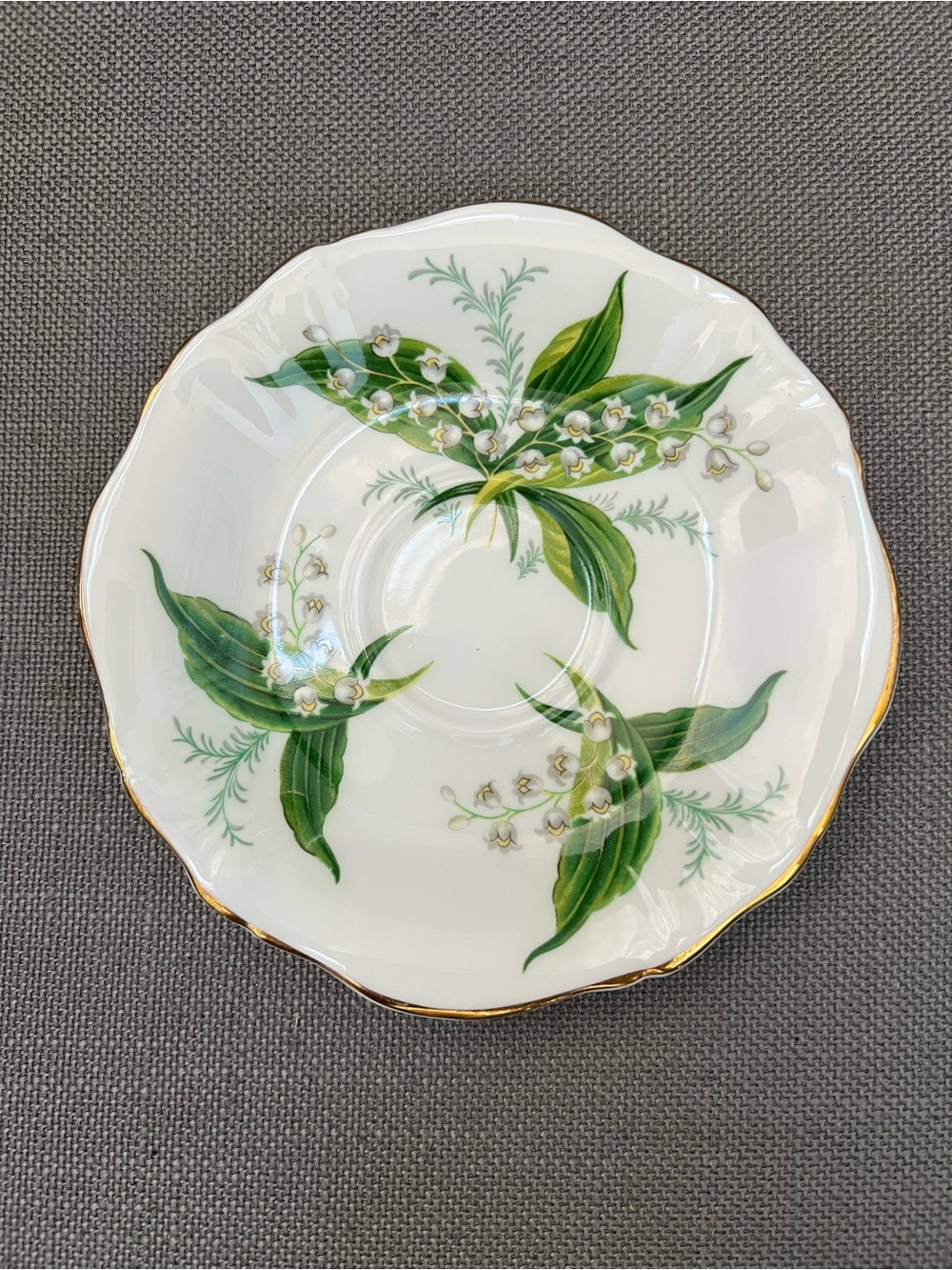 Hammersley Vintage Lily of the Valley Bone China Saucer